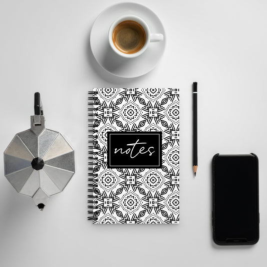 Boho-style Spiral Notebook - Dotted