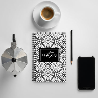 Boho-style Spiral Notebook - Dotted